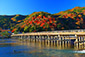 京都　紅葉　嵐山　高画質画像