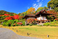 大河内山荘庭園　紅葉　高画質画像