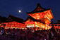京都　伏見稲荷　本宮祭　ライトアップ