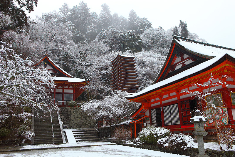 談山神社　雪景色