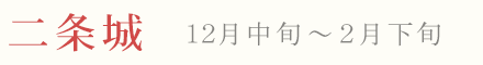 京都観光名所 二条城 雪