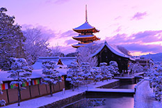 京都　雪景色