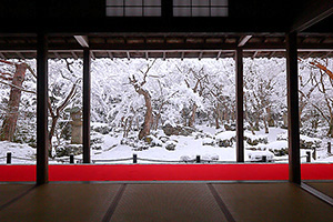 京都　圓光寺　雪景色