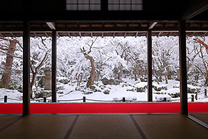 京都 圓光寺 雪景色