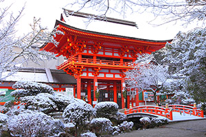 上賀茂神社の雪景色