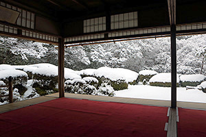 詩仙堂の雪景色