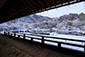 京都　嵐山　天龍寺の雪景色