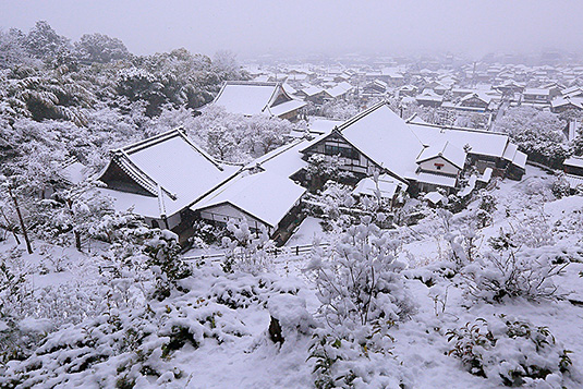 圓光寺　雪　写真