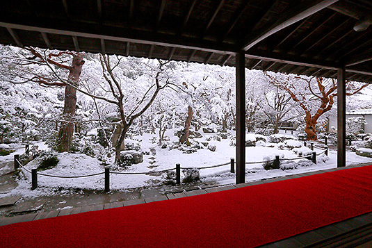 圓光寺　雪景色　画像