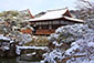 銀閣寺　東求堂　雪景色
