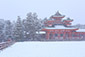 平安神宮　雪化粧　絶景