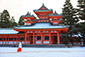 京都　平安神宮　雪