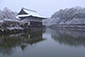 京都　平安神宮　雪景色