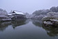 京都　平安神宮　雪　絶景