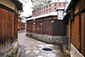 京都　石塀小路　雪　写真