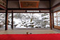 京都　大原の里　実光院　雪