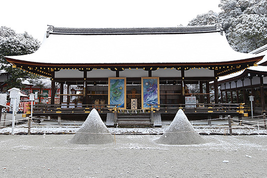 上賀茂神社　雪　画像