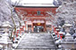 鞍馬寺の雪写真