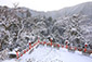 京都　鞍馬山　雪景色