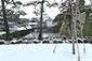 京都　二条城　内堀　雪
