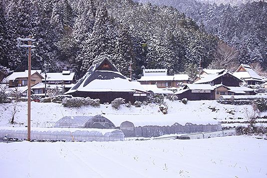 京都　大原の里　雪