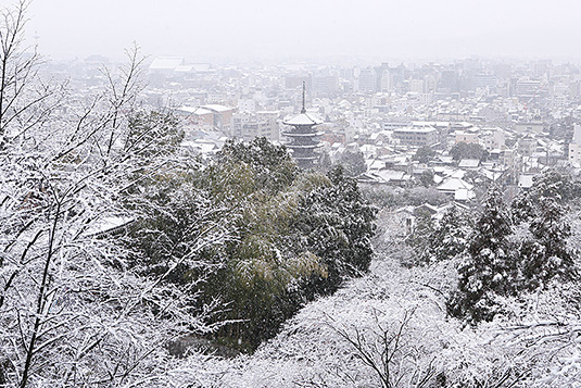 京都霊山護国神社　雪
