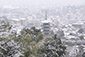 京都霊山護国神社　雪　眺望
