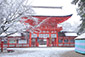下鴨神社　雪　写真