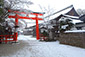 京都の雪景色　下鴨神社
